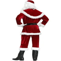 Gulirifei Božić Santa Claus kostim Santa odijelo Odrasli muškarci Žene Santa klauzula Kostim za muškarce