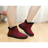 Ženske vodootporne sniježne cipele za gležnjeve Dame zimske tople stane cipele crna crvena