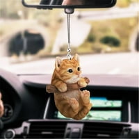 Cleanirans Home Sobe Decor Cute CAT privjesak za viseće ukrase za automobilsku bageru za bager Keychain