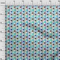 Onuone svilena tabby aqua plava tkanina Geometrijska šivaća zanatske projekte Tkanini otisci na širokoj