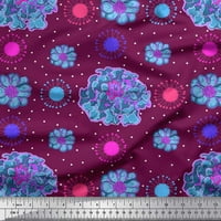 Soimoi pamučni dres tkaninski umjetnički cvjetno tiskano tkaninsko dvorište široko