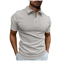 Tking modne muške majice Ljeto Muški sportski kratki rukav Golf Muški patentni zatvarači, Ležerne prilike