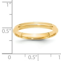Čvrsti 14K žutog zidnog zidnog prstena za dovodni prsten