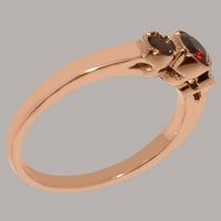 Britanska izrađena kruta 14k ruža zlatna prirodna prstena Ženska godišnjice - Opcije veličine - Veličina