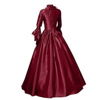 Jjayotai ženske haljine plus veličina zazor žene vintage retro gotičke haljine s dugim rukavima dugačke