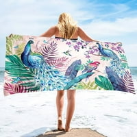 Peacock ručnik za plažu za odrasle upijaju prenosive lagane pokrivačke ručnike Mekani ručnici za kupelj