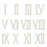 Postavlja drvene rimske brojeve u obliku drvenih numeričkih brojeva Brojevi DIY domaćinstava za spavaću