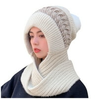 Šešir šešir Ženska zimska korejska svestrana vuna šal jedan komadni i zimski pulover šešir
