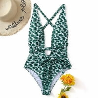 Aufmer Cleance Jedan kupaći kostimi Ženski ženski kupaći kostimi Leopard Ispiši jednodijelni kupaći
