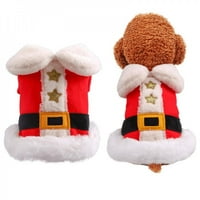 Prilično Comy Christmas kućni ljubimac odjeću Slatka crvena Santa Cosplay kostim za mali pas zima topli