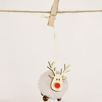 Slatki filc drveni ekran božićne ukrase viseći privjesak jelena xmas decora