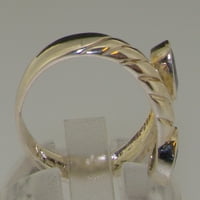 Britanci napravio 14k bijeli zlatni prirodni prsten sa šarfirom - Opcije veličine - 10. - Opcije veličine