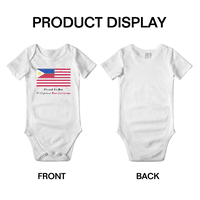 Ponosan što su Filipino Američka zastava Baby Bodysuit Outfits Newbornical odjeća