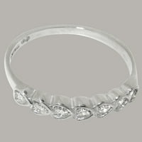 Britanci napravio je 9k bijelo zlatni kubični cirkonijski ženski vječni prsten - Opcije veličine - veličina