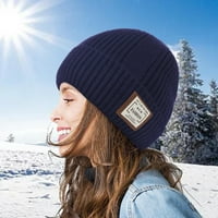 Ženski zimski vuneni šešir ženski labavi vuneni šešir prevelirani pleteni topli zimski šešir pogodan
