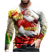 Muška bluza, muški vrhovi Ljetno čišćenje, majice za muškarce, majica Ležeran božićni luk 3D digitalni