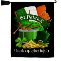 Sreća za zastavu Irskog vrtne bašte St Patrick X18. Dvostrano dvorište baner