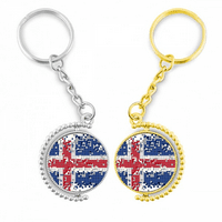 Islandska zastava uzorak rotirajući okretni ključ za ključeve