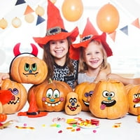 Hemoton Unomor DIY Halloween Pumpkin lica naljepnice EVA uzorci izražavajuće naljepnice i daske i dijamantske