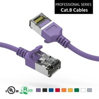 3ft mačka. U FTP Slim Ethernet mrežni kabel Purple 30WG, Pack