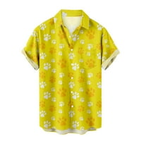 Muške havajske majice casual gumba s kratkim rukavima prema dolje grafičke majice prednje džepove ljetne