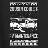 Divlji Bobby Porodični odmor Rousin Eddie's RV održavanje ružnih božićnih muškaraca grafički tenk, crni,
