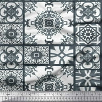 Soimoi Rayon tkanina Provjera i damaska ​​patchwork print šiva šipka tkanina