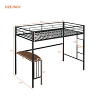 Potkrov ugrađenom veličinu sa ugrađenim stolom, metalni okvir kreveta s ljestvičnim i punim zaštitnim