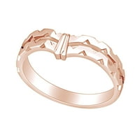 Prsten oblika prstena 14k ruža zlato preko sterlinga srebra