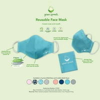Zelena klija djeca krpa za višekratnu upotrebu maska ​​za lice i torba za pohranu mornarička dinosaur