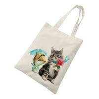 Srednje životinjske mačke uzorak platna torba za učitelje, mame, studente i medicinske sestre