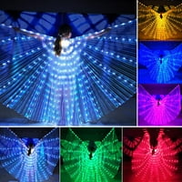 Duga LED trkačka krpa kostimi Angel Shawl Fairy izvedbeni odjeću sjajne kostime s podesivim štapićem