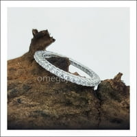 Ženski puni vječni prsten za vječnost - CTTW simulirani dijamant u 18K bijelo pozlaćeno, veličina prstena-4.5