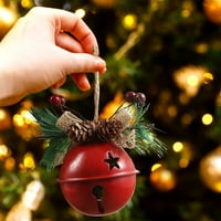 Yubnlvae Bell ukrasi otvorena božićna zvona, plavo za božićno sredstvo za odmor, viseći ukrasni metalni