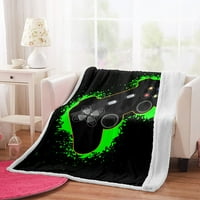 Gamer kontroler Gaming Dekant ultra-meka ćebkivane prekrivač za bacanje za krevet za krevet toplo i