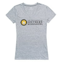 Univerzitet južnog Mississippi Zlatni orlovi Ženski pečat Tee Majica Heather Siva mala