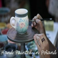 Poljska posuda za tjesteninu ručno oslikana u Boleslawiec, Poljska + potvrda o autentičnosti