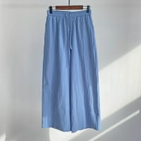 Hlače za žene plus veličina Žene Ležerne prilike u boji Elastični struk Udobne ravnotežne hlače sa širokim