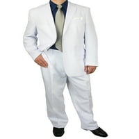 Moderan 2pc. Muška regularna željna odijelo s besplatnim par čarapa - bijeli 66R