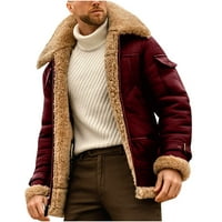 Gathrrgyp muški kaput plus veličina klirence $ dugi rukavi, ležerni čvrsti odbojni zimski zgužvani hladni