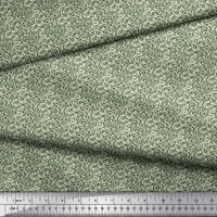 Soimoi zelena pamučna kambrska tkanična tkanina filigrana Damask Ispis tkanina sa dvorištem široko