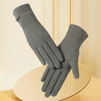 Rygai Pair Ženske rukavice Prozračna super mekana visoka elastična ultra-debela Držite tople baršunaste