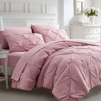 Twin Comforter set za djevojčice sa listovima-pintuck krevetom u torbu ružičasti krevet sa kombinezonima,