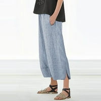 Yubatuo hlače za žene modni casual plus veličine čvrste pantalone džep elastični struk labave hlače