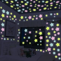 Zidne naljepnice sjaju u zidnim naljepnicama tamne zvijezde svijetlo dekor za djecu
