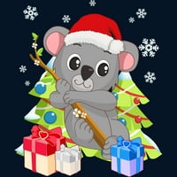 Santa Pecanje Koala Bear Božić Tee Navy Plavi grafički pulover Hoodie - Dizajn od strane ljudi 2xl