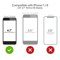 Distincinknk Clear Shootofofoff Hybrid futrola za iPhone SE 4,7 Ekran TPU branik akrilni zaštitni ekran