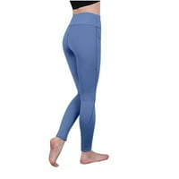 Farstey Ženske joge pantalone Slim Fit Elastic High Squik hlače Ležerne prilike pune boje atletske teretane