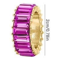 prstenovi za teen djevojke, dame modni dijamantni prsten šareni ličnosti geometrijski prsten veličine