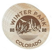 Zimski park Kolorado ugravirani drveni kamp na otvorenom dizajn